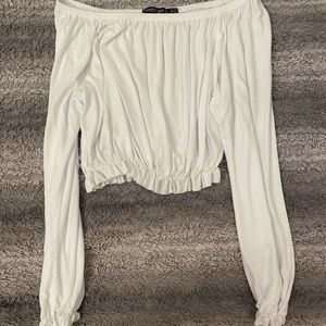 Nasty gal white off the shoulder top